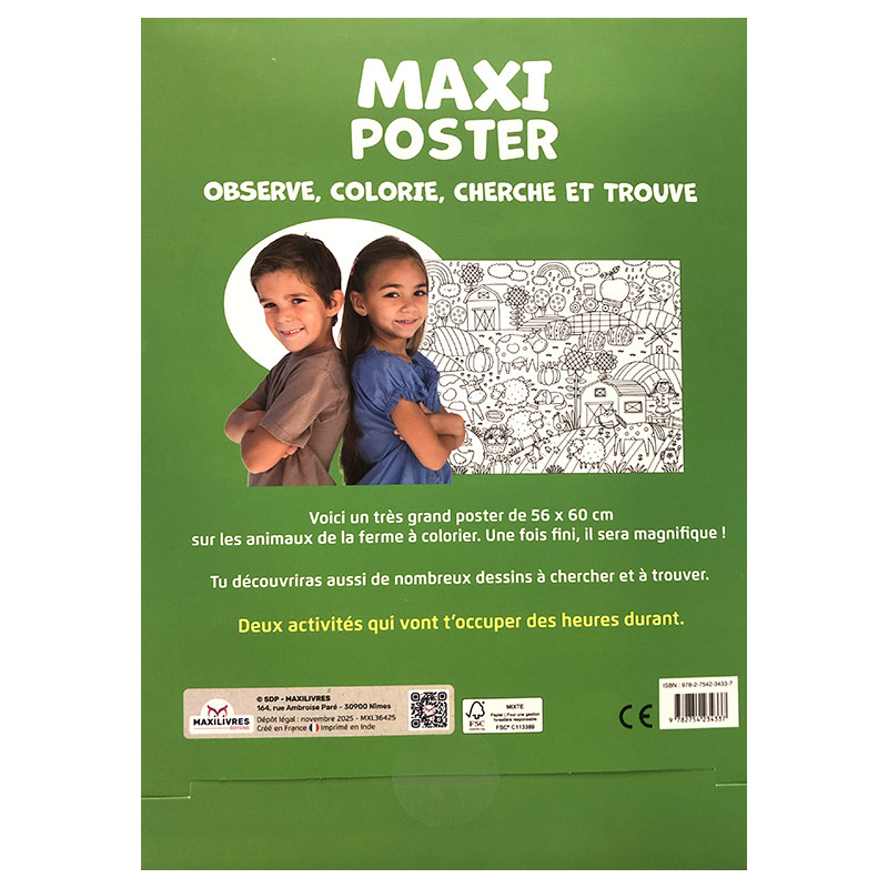 Maxi poster - à la ferme - 9782754234337