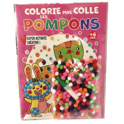 Colorie puis colle les pompons - 9782754234436