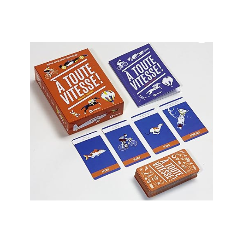 A Toute Vitesse - Jeu De Cartes Illustrées - Estimez La Vitesse Animaux Et Objets - 3770015730038