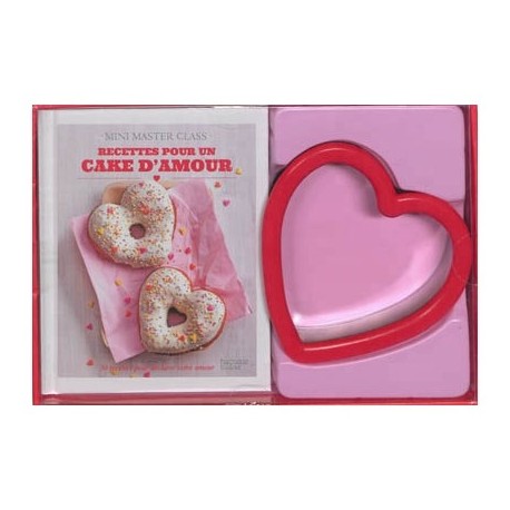 Recettes pour un cake d'amour - Coffret avec un emporte-pièce en forme de coeur